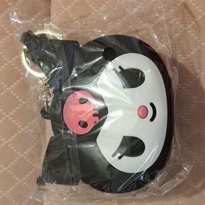 Kuromi Zipper Coin Purse With Attached Key Ring